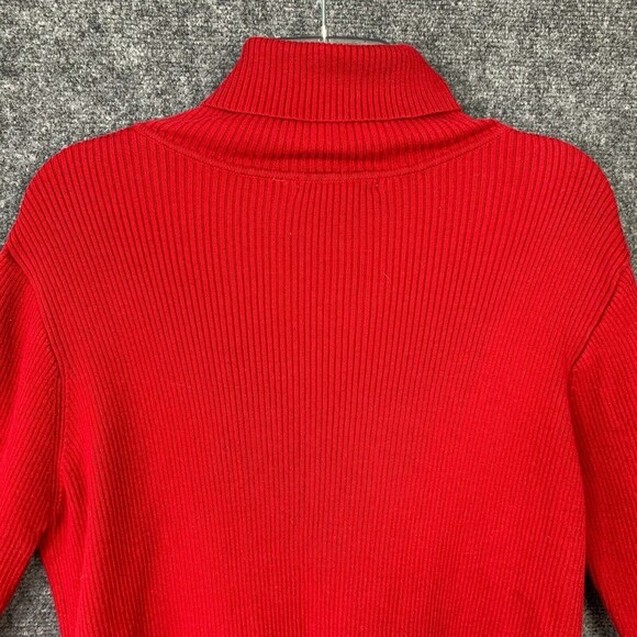 Reference Point Ribbed Turtleneck Sweater Women Plus 3X Red Long Sleeve - Picture 6 of 9